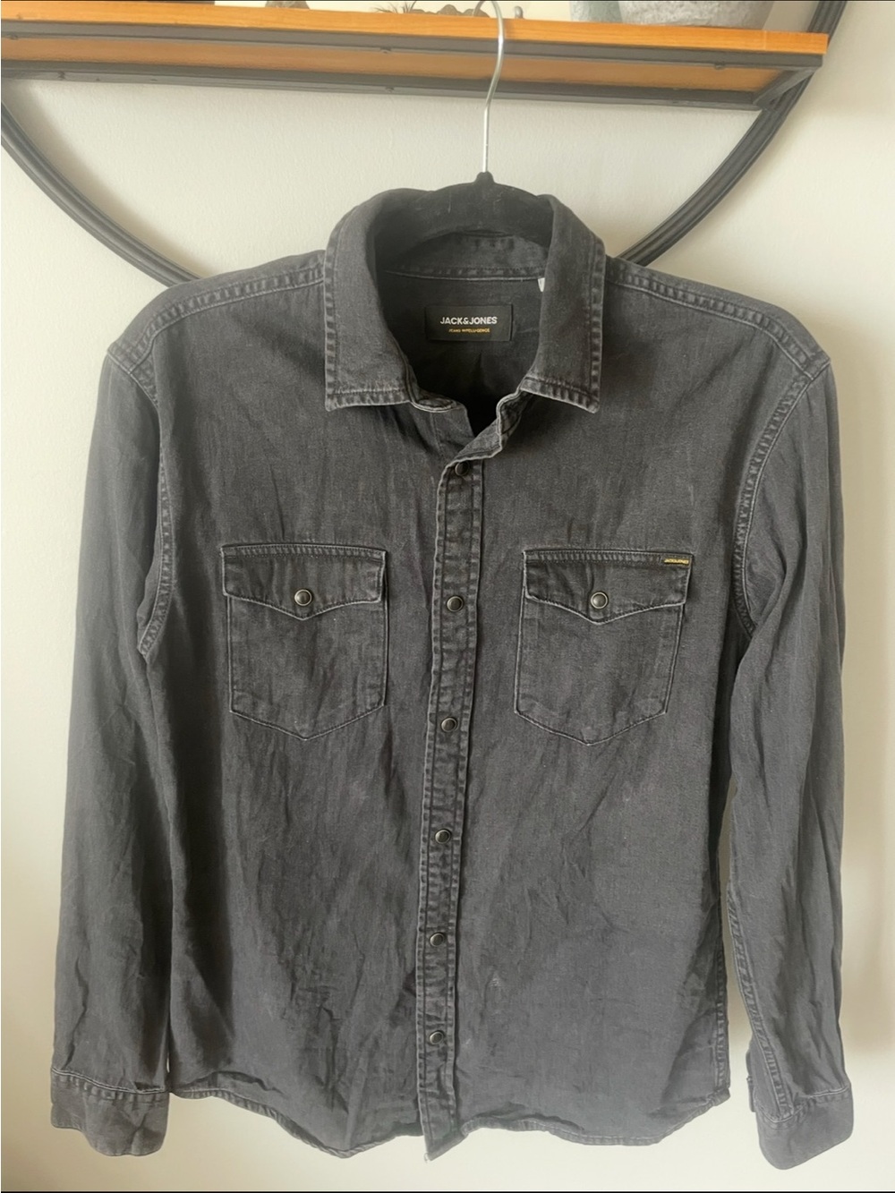 Jack and Jones Charcoal Button-Down Workshirt